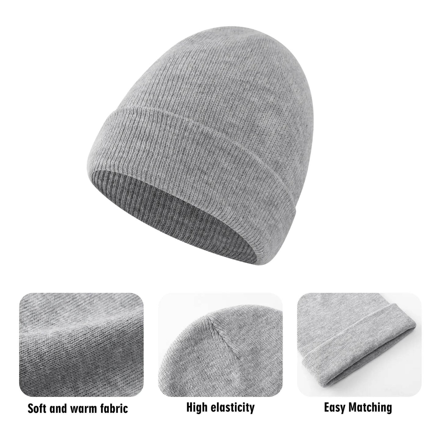 Warm Comfortable Knit Beanies - DeRose Seasonal