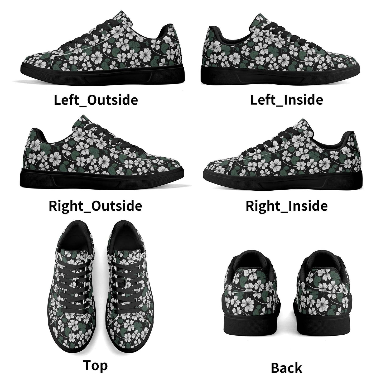 White Clover Adult Lightweight Brand Low Top Leather Shoes - DeRose Seasonal
