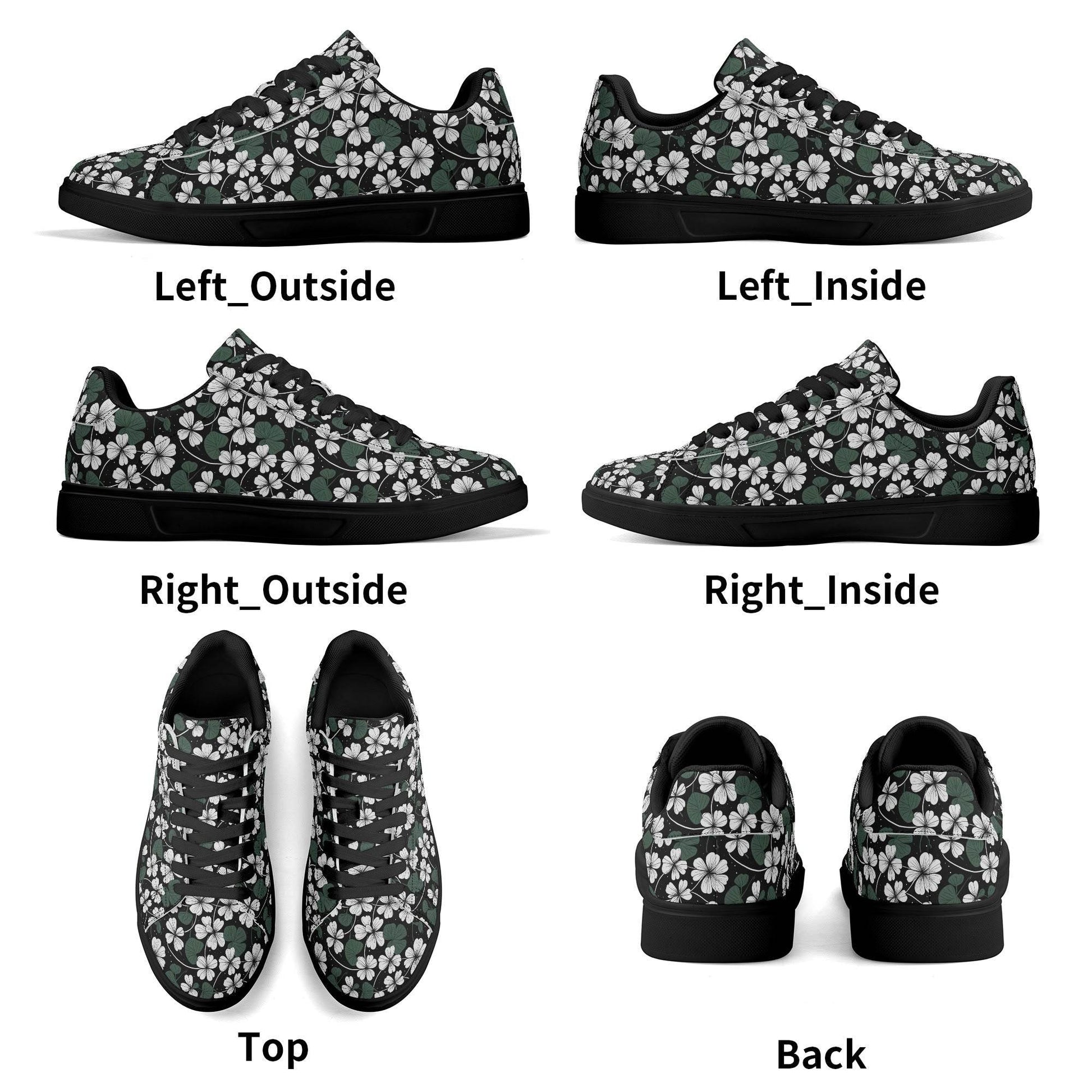 White Clover Adult Lightweight Brand Low Top Leather Shoes - DeRose Seasonal