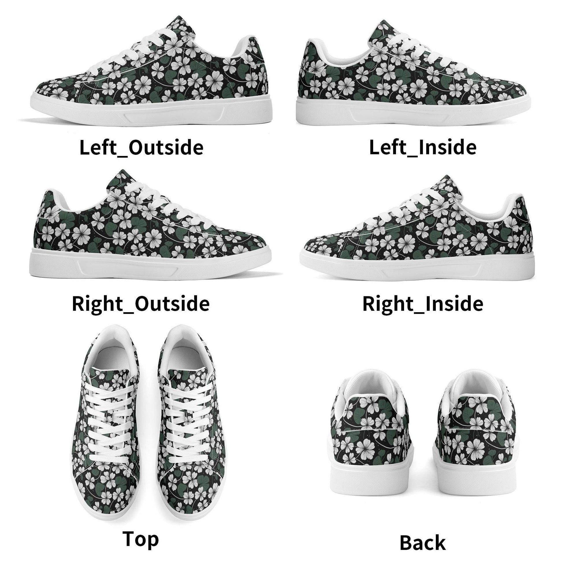 White Clover Adult Lightweight Brand Low Top Leather Shoes - DeRose Seasonal