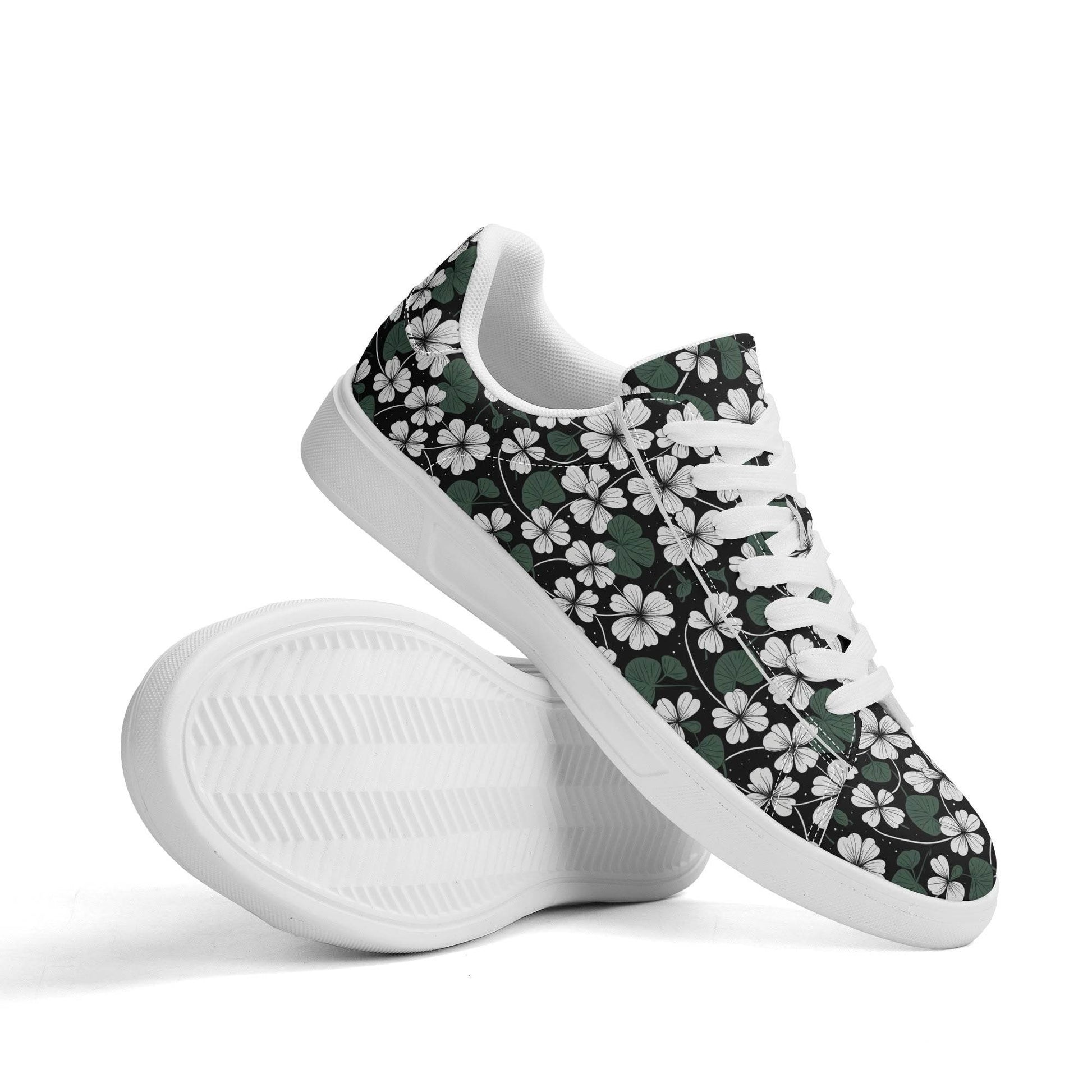 White Clover Adult Lightweight Brand Low Top Leather Shoes - DeRose Seasonal