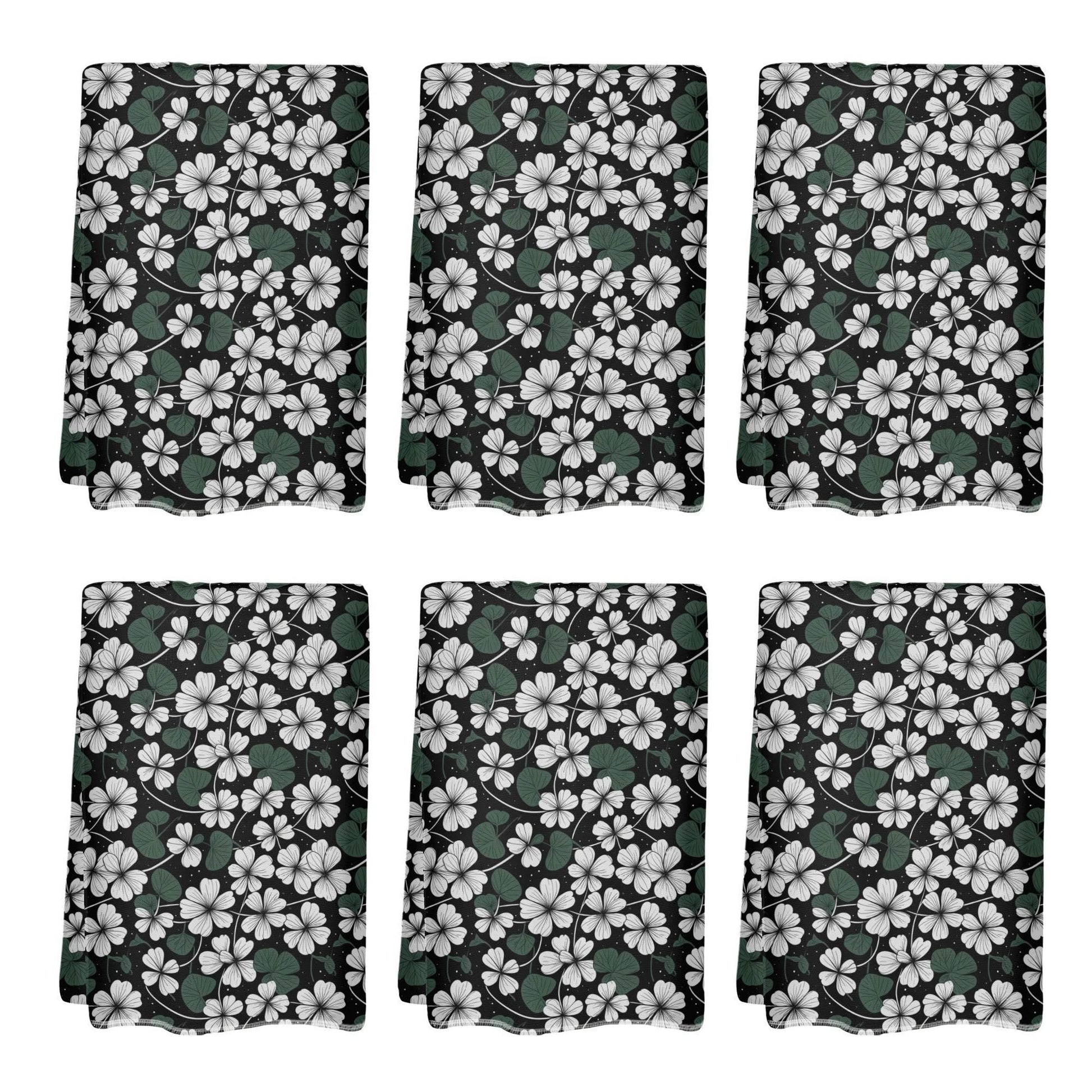 White Clover Hand Towels (6 Pcs) - DeRose Seasonal