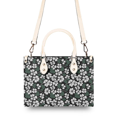 White Clover Luxury Women Leather Handbag (3 sizes) - DeRose Seasonal