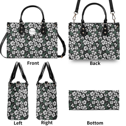 White Clover Luxury Women Leather Handbag (3 sizes) - DeRose Seasonal