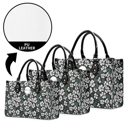 White Clover Luxury Women Leather Handbag (3 sizes) - DeRose Seasonal