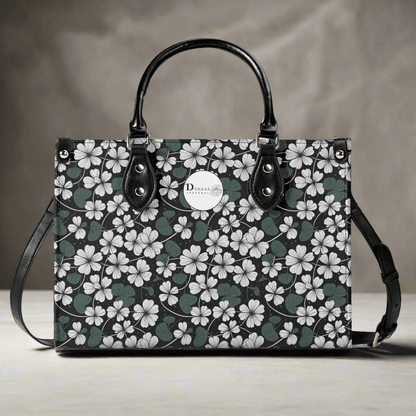 White Clover Luxury Women Leather Handbag (3 sizes) - DeRose Seasonal