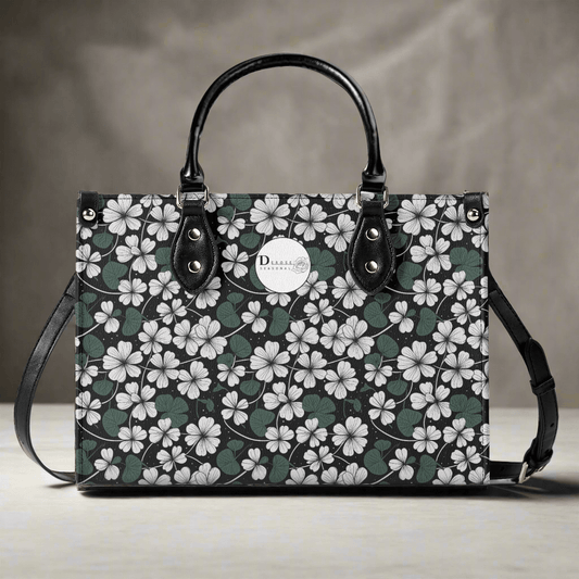 White Clover Luxury Women Leather Handbag (3 sizes) - DeRose Seasonal