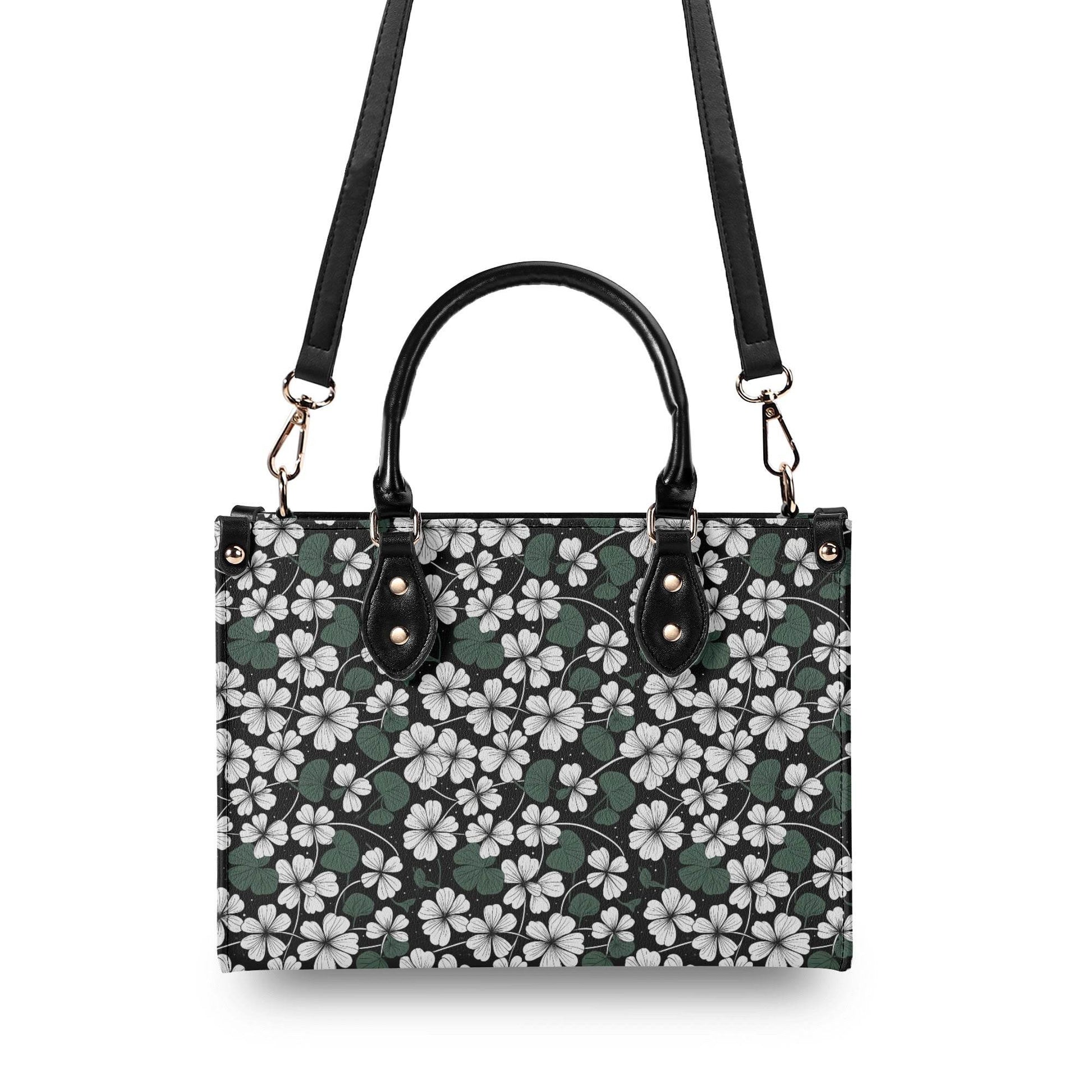 White Clover Luxury Women Leather Handbag (3 sizes) - DeRose Seasonal