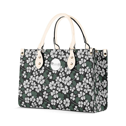 White Clover Luxury Women Leather Handbag (3 sizes) - DeRose Seasonal