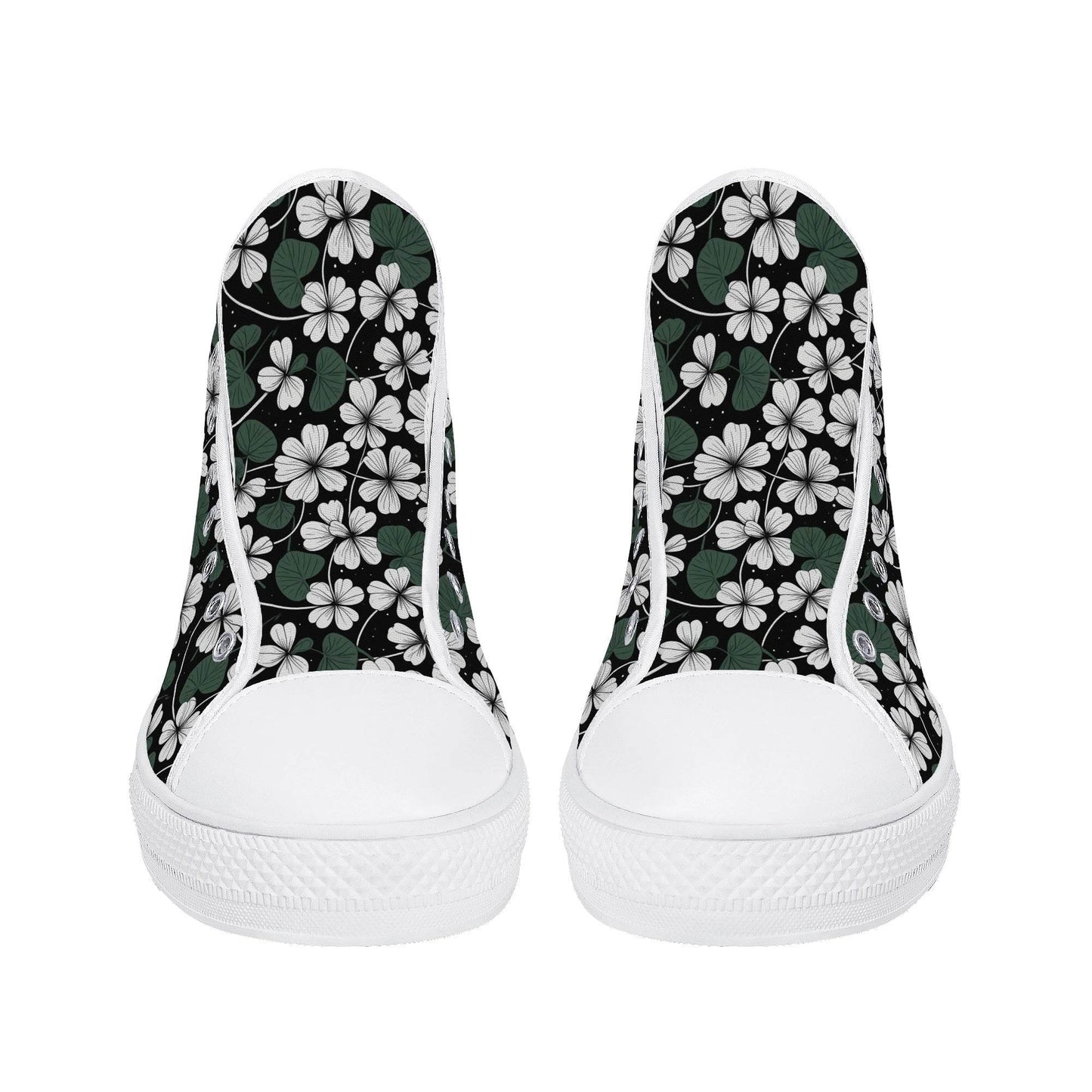 White Clover Men's High Top Canvas Shoes - DeRose Seasonal