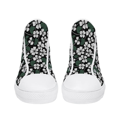 White Clover Men's High Top Canvas Shoes - DeRose Seasonal