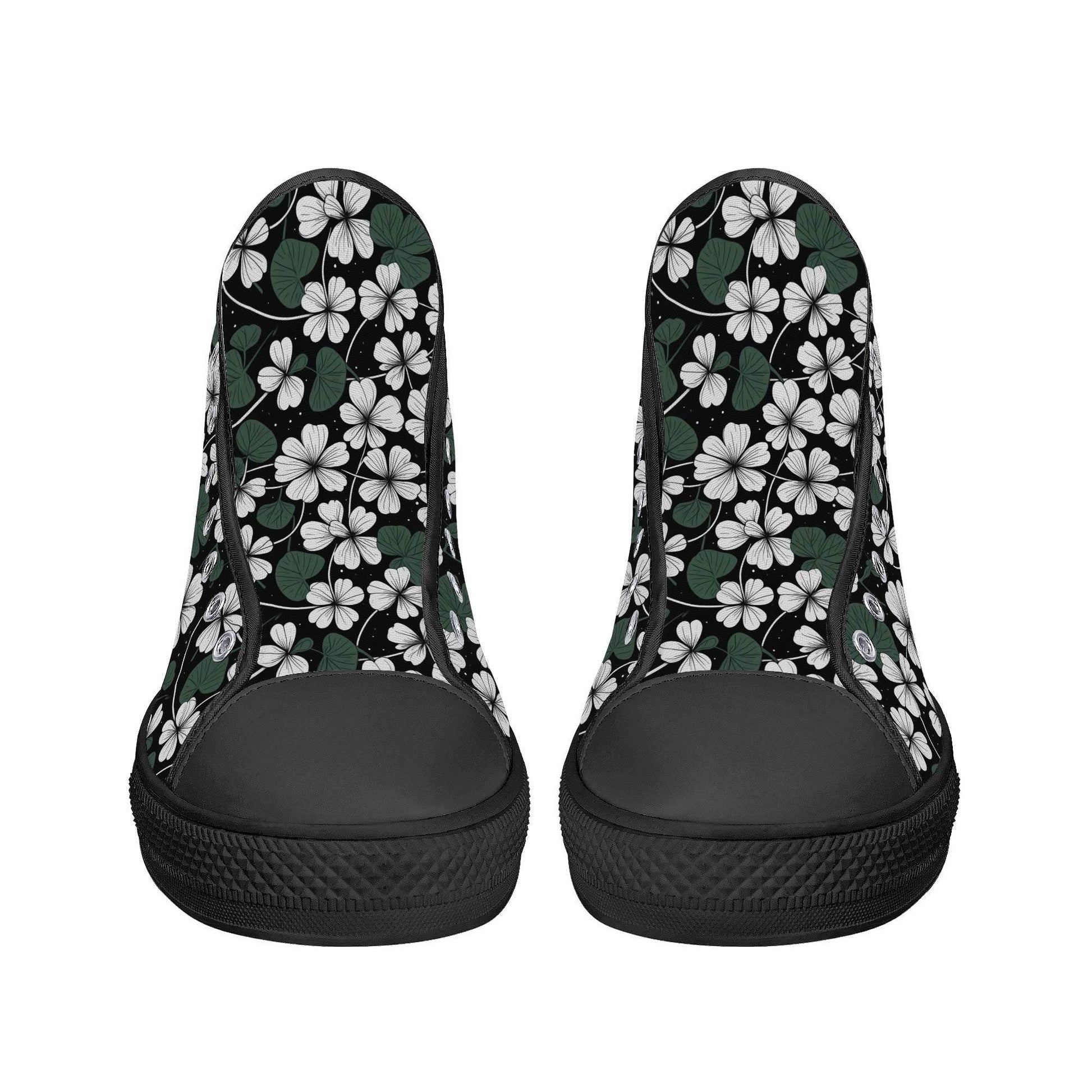 White Clover Men's High Top Canvas Shoes - DeRose Seasonal