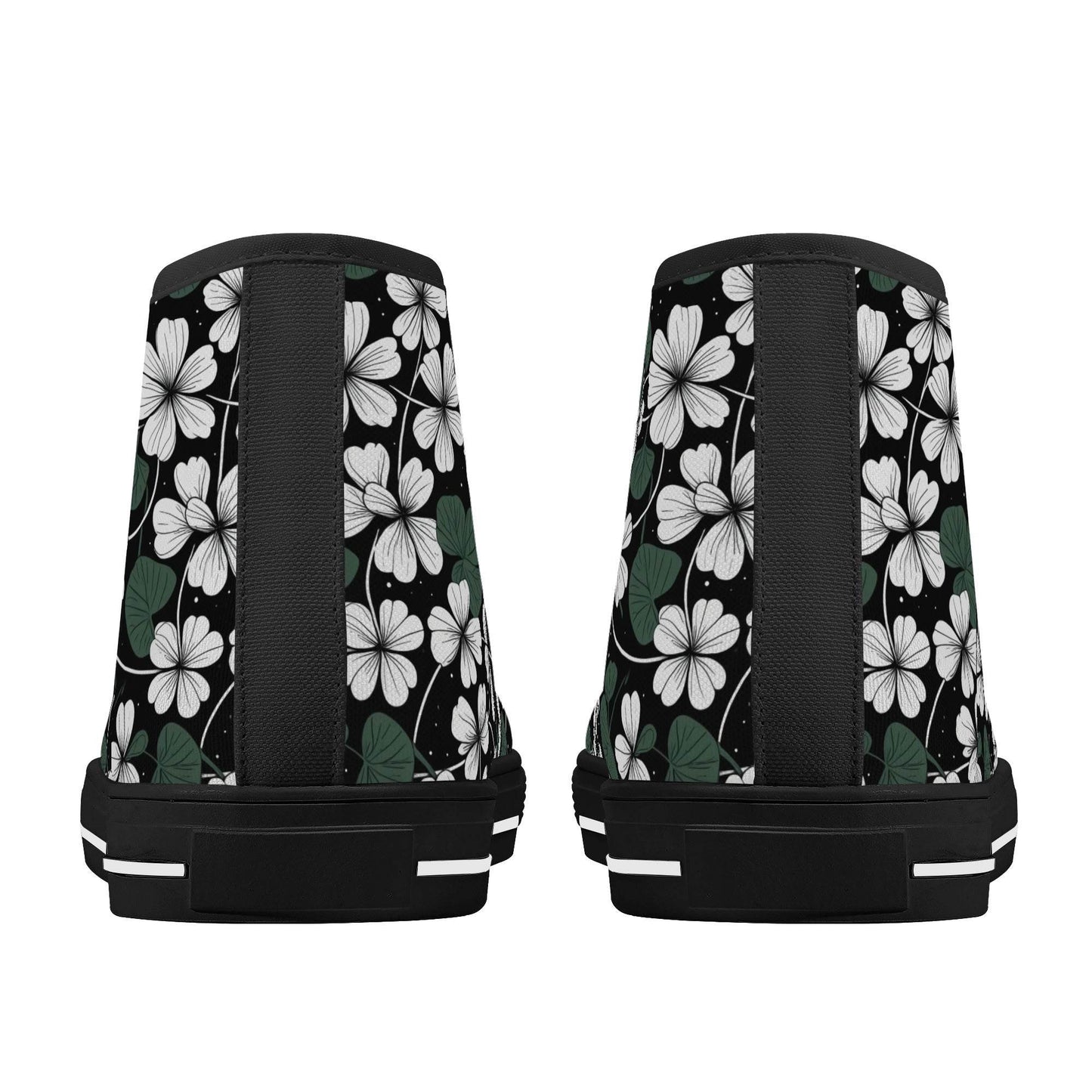 White Clover Men's High Top Canvas Shoes - DeRose Seasonal