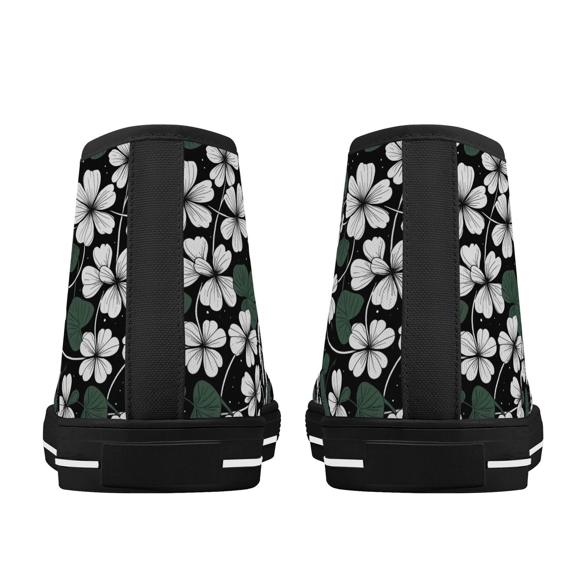 White Clover Men's High Top Canvas Shoes - DeRose Seasonal