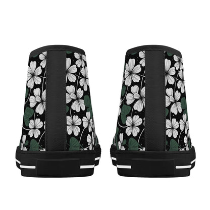 White Clover Men's High Top Canvas Shoes - DeRose Seasonal