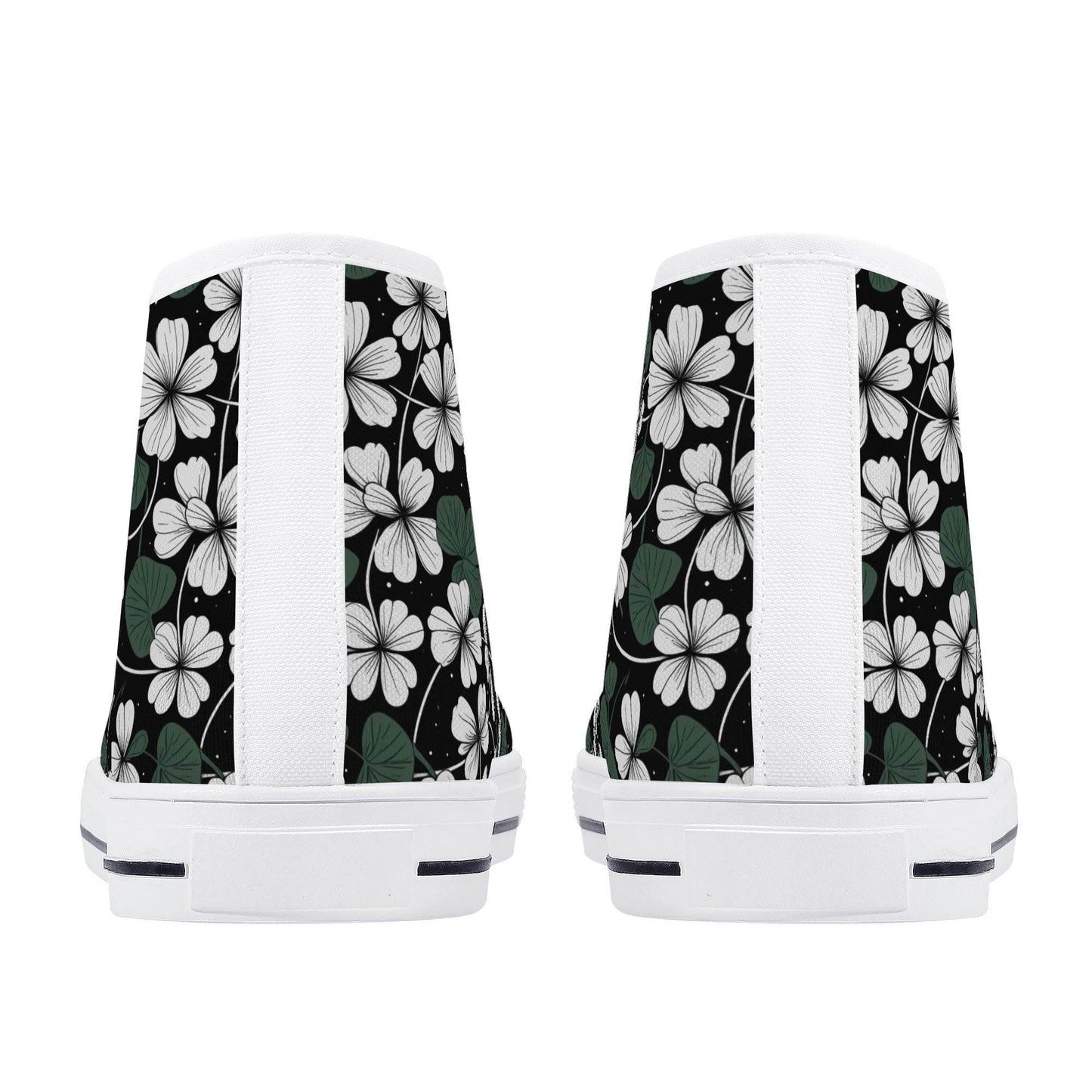 White Clover Men's High Top Canvas Shoes - DeRose Seasonal