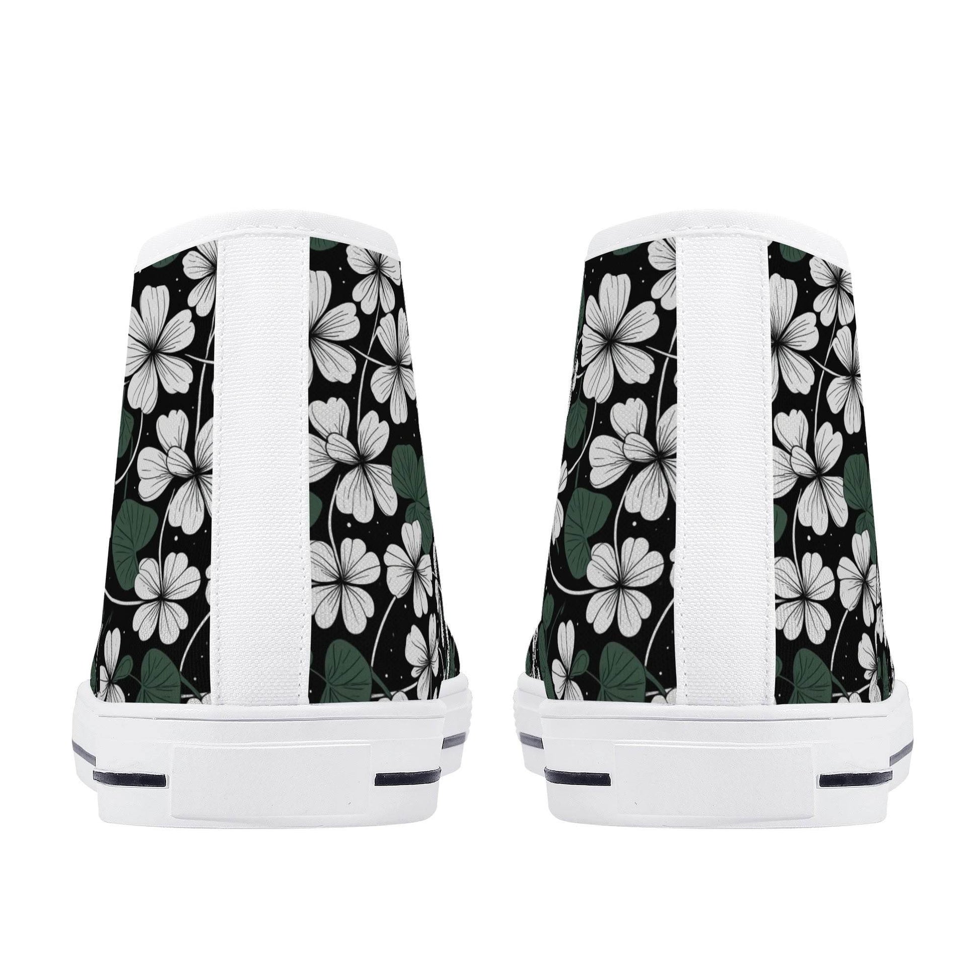 White Clover Men's High Top Canvas Shoes - DeRose Seasonal
