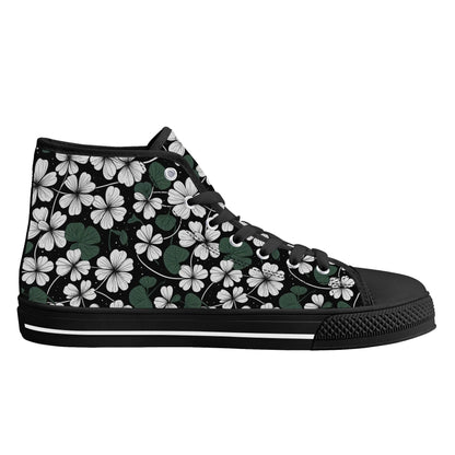White Clover Men's High Top Canvas Shoes - DeRose Seasonal