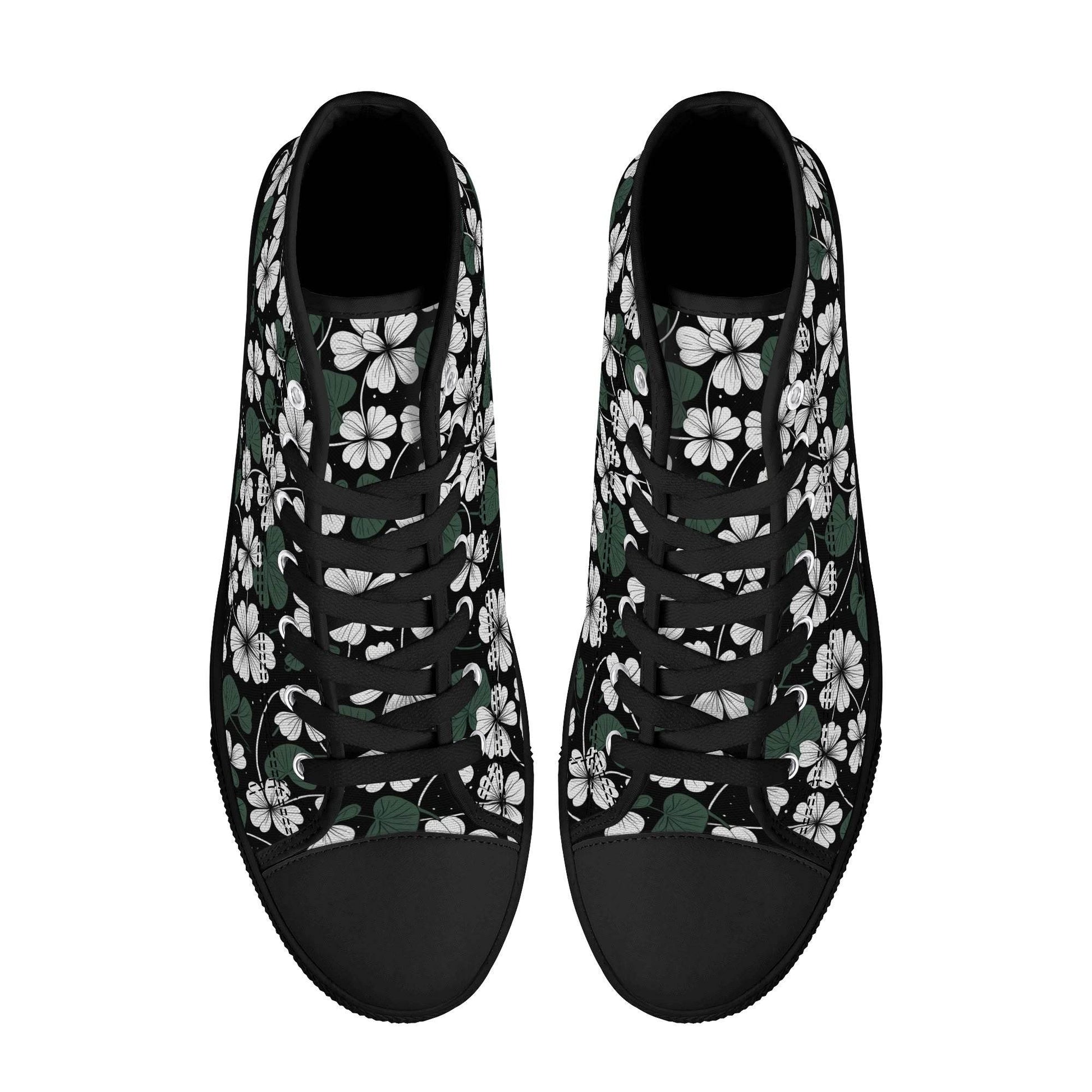 White Clover Men's High Top Canvas Shoes - DeRose Seasonal