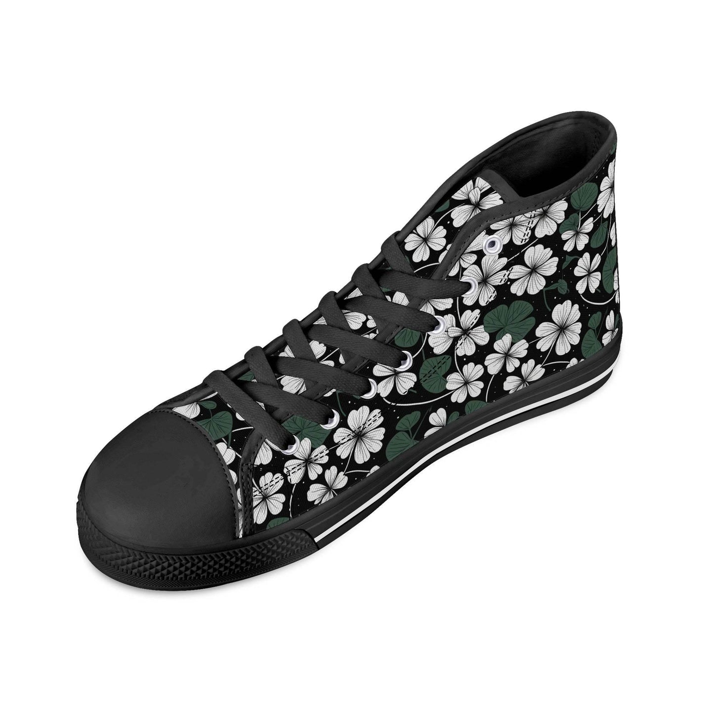 White Clover Men's High Top Canvas Shoes - DeRose Seasonal