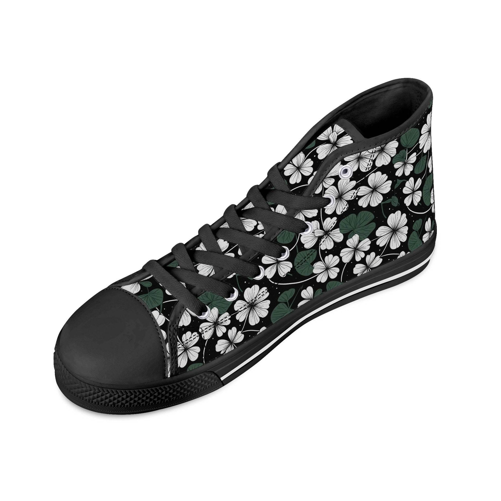 White Clover Men's High Top Canvas Shoes - DeRose Seasonal