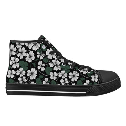 White Clover Men's High Top Canvas Shoes - DeRose Seasonal