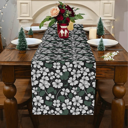 White Clover Polyester Table Runner - DeRose Seasonal