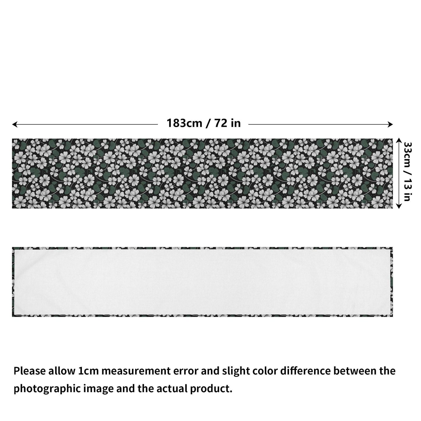 White Clover Polyester Table Runner - DeRose Seasonal