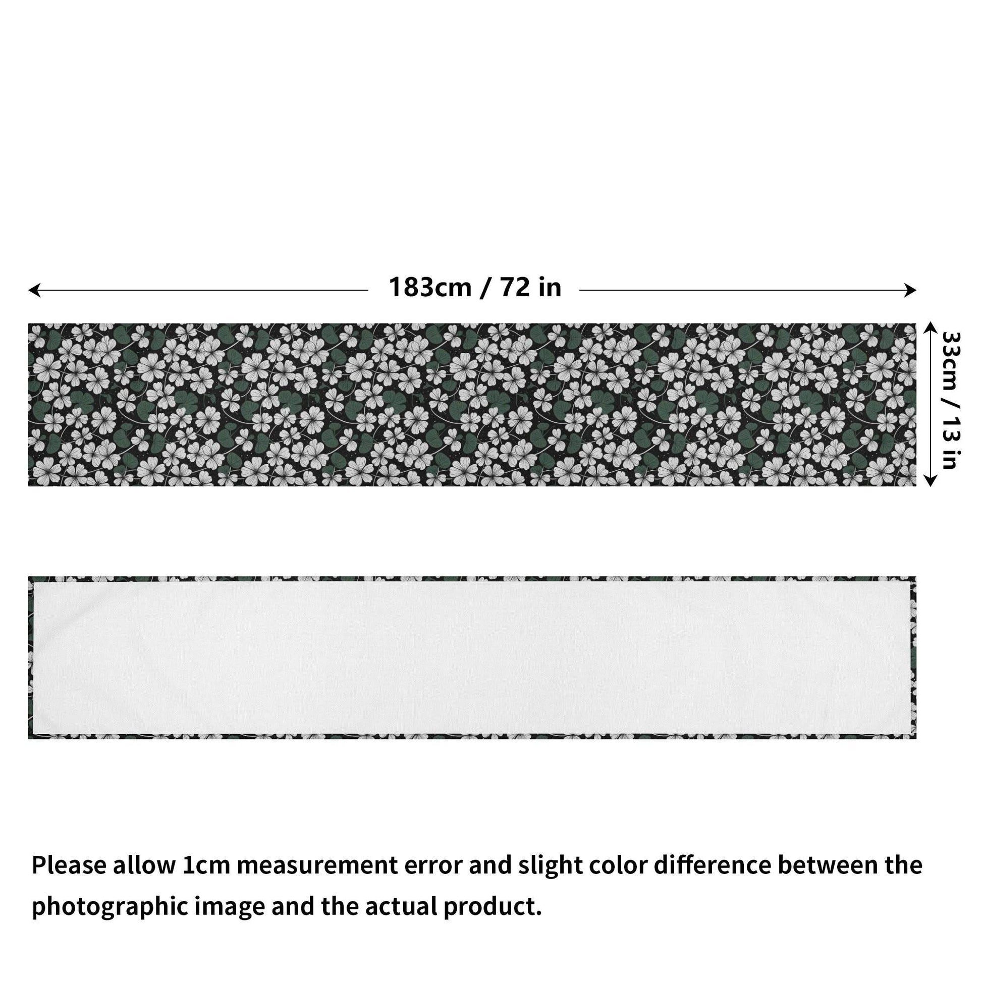 White Clover Polyester Table Runner - DeRose Seasonal