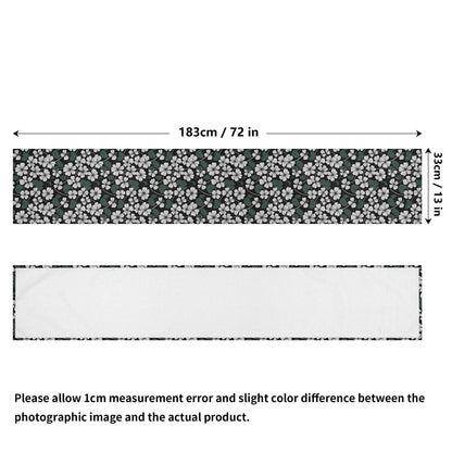 White Clover Polyester Table Runner - DeRose Seasonal