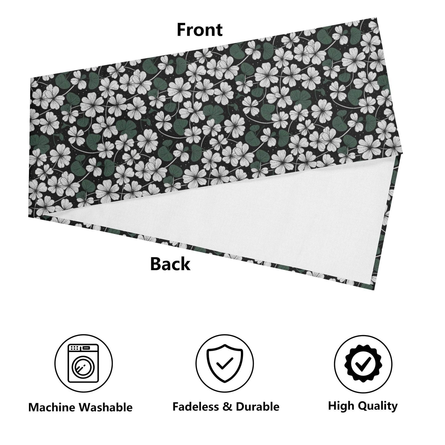 White Clover Polyester Table Runner - DeRose Seasonal