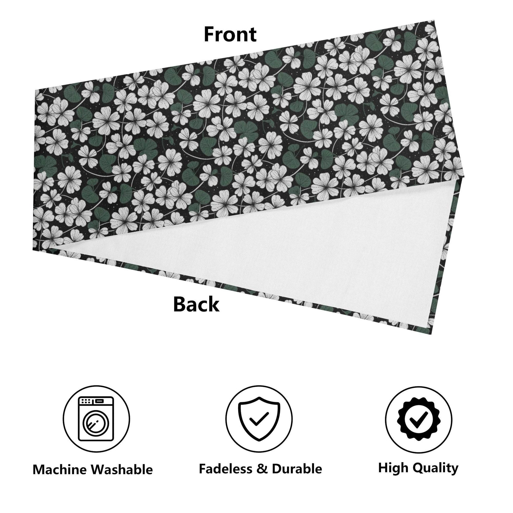 White Clover Polyester Table Runner - DeRose Seasonal