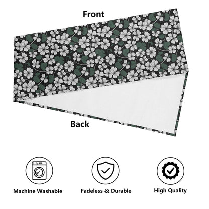White Clover Polyester Table Runner - DeRose Seasonal