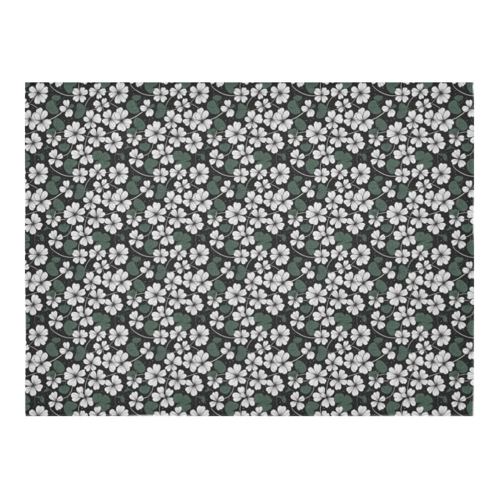 White Clover Polyester Tablecloth Polyester Tablecloth 70"x 52" DeRose Seasonal