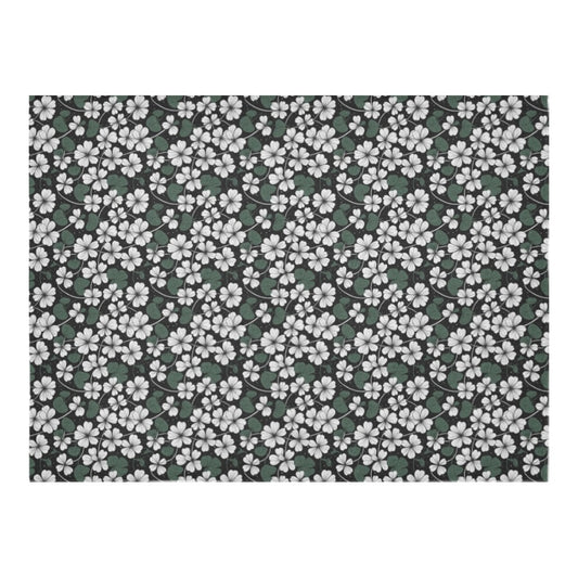 White Clover Polyester Tablecloth Polyester Tablecloth 70"x 52" DeRose Seasonal