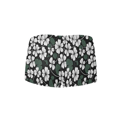 White Clover Women's Underwear Briefs Women's Boyshort Panties (Model L31) - DeRose Seasonal