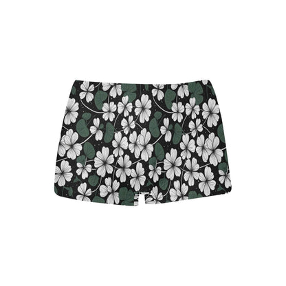 White Clover Women's Underwear Briefs Women's Boyshort Panties (Model L31) - DeRose Seasonal