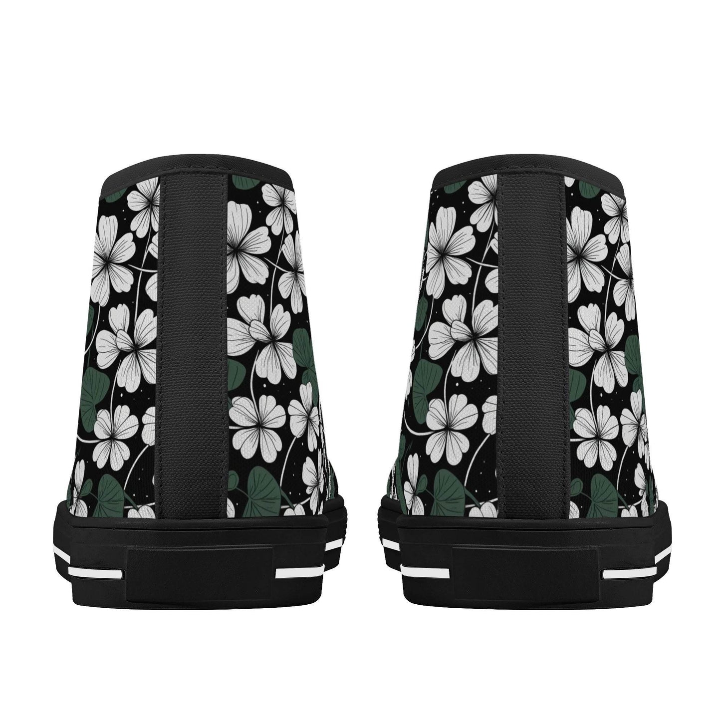 White Clover Women's High Top Canvas Shoes - DeRose Seasonal