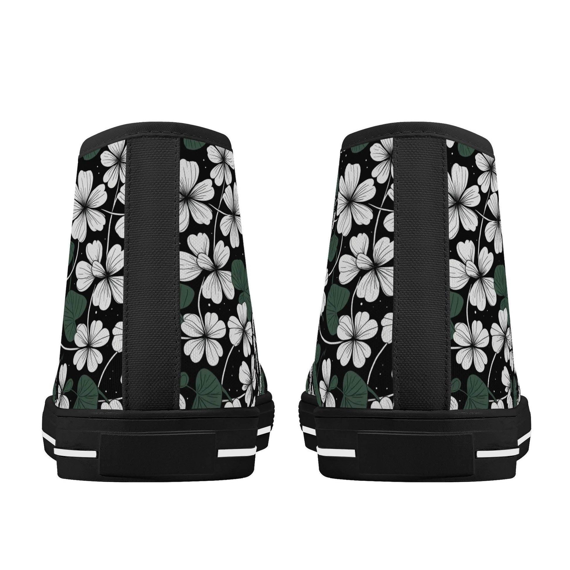 White Clover Women's High Top Canvas Shoes - DeRose Seasonal