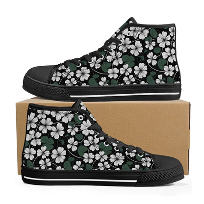 White Clover Women's High Top Canvas Shoes - DeRose Seasonal