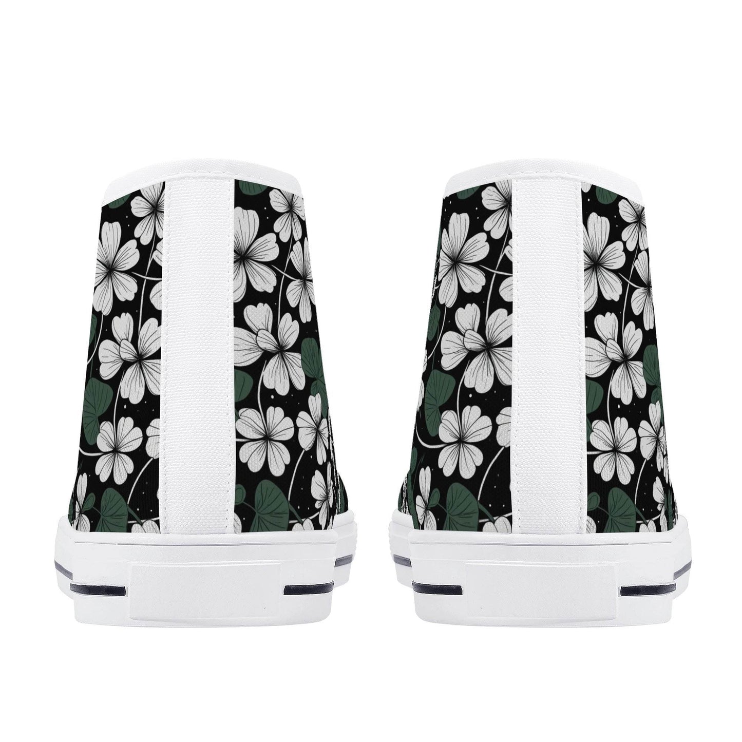 White Clover Women's High Top Canvas Shoes - DeRose Seasonal