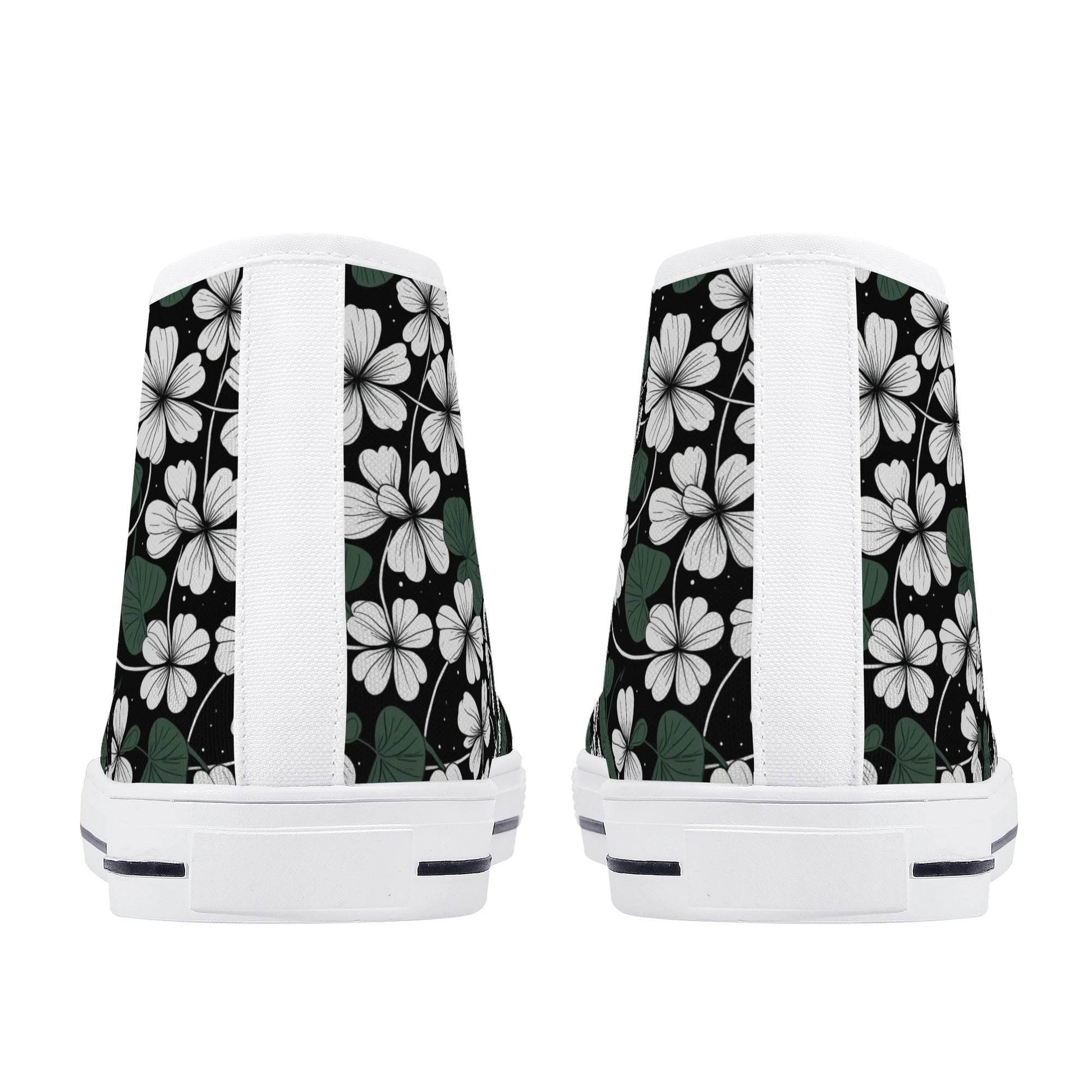 White Clover Women's High Top Canvas Shoes - DeRose Seasonal