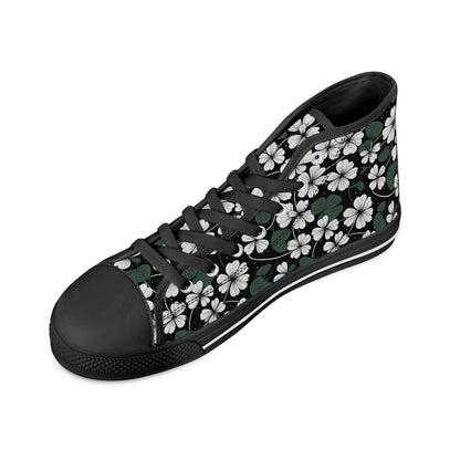 White Clover Women's High Top Canvas Shoes - DeRose Seasonal