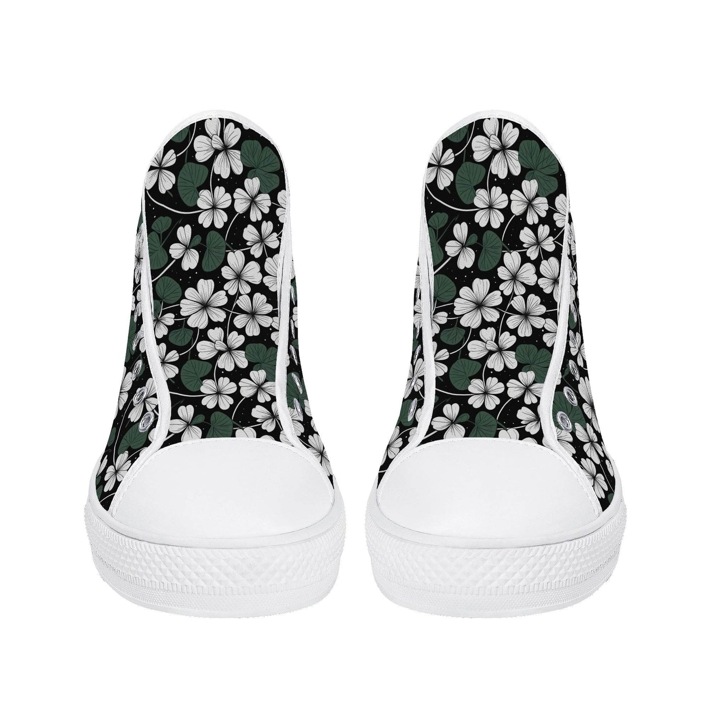 White Clover Women's High Top Canvas Shoes - DeRose Seasonal
