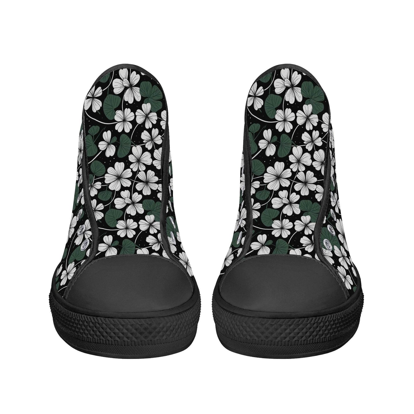 White Clover Women's High Top Canvas Shoes - DeRose Seasonal