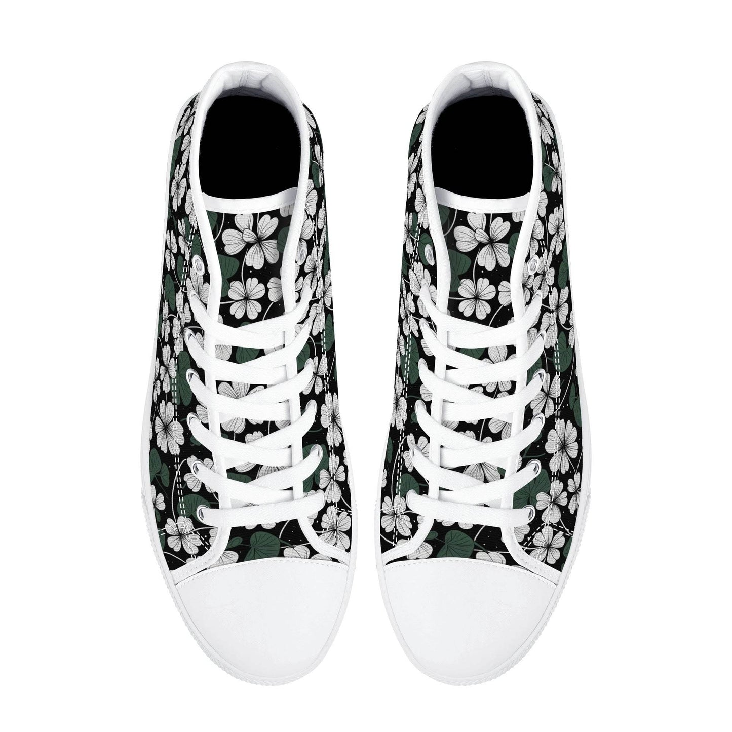 White Clover Women's High Top Canvas Shoes - DeRose Seasonal