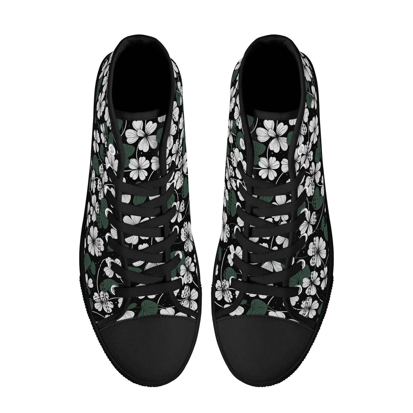 White Clover Women's High Top Canvas Shoes - DeRose Seasonal