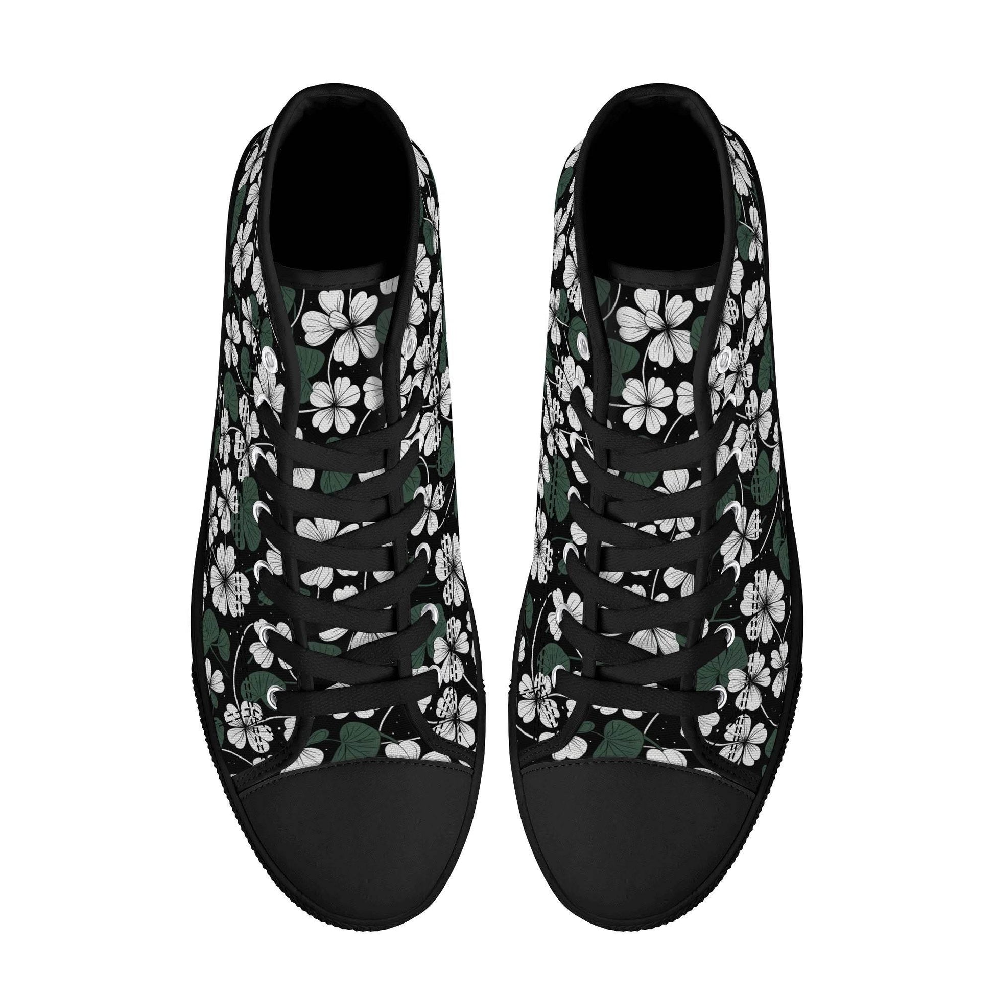 White Clover Women's High Top Canvas Shoes - DeRose Seasonal