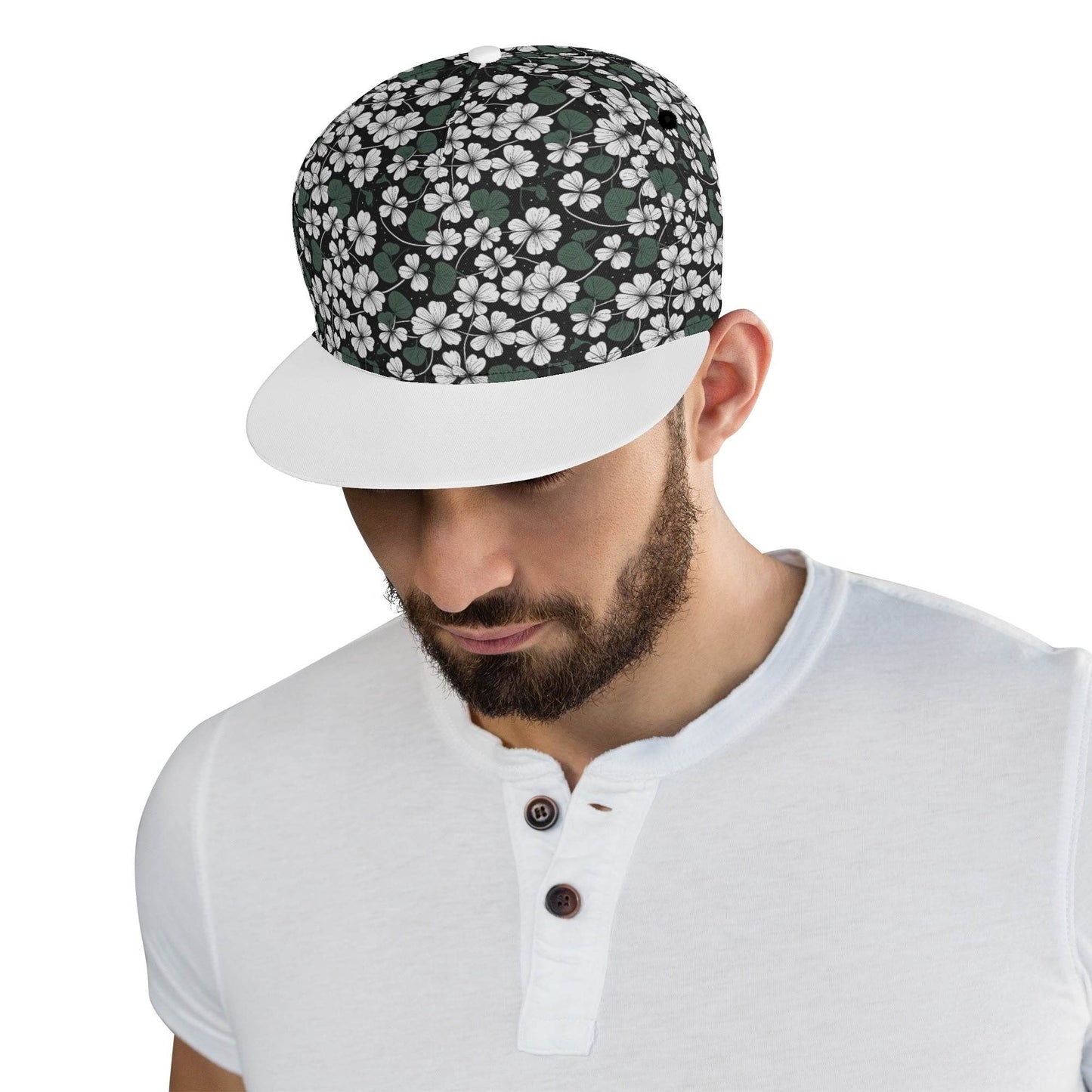 White Clovers Unisex Classic Snapbacks - DeRose Seasonal