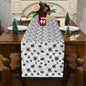 White and Black Spiders Polyester Table Runner - DeRose Seasonal
